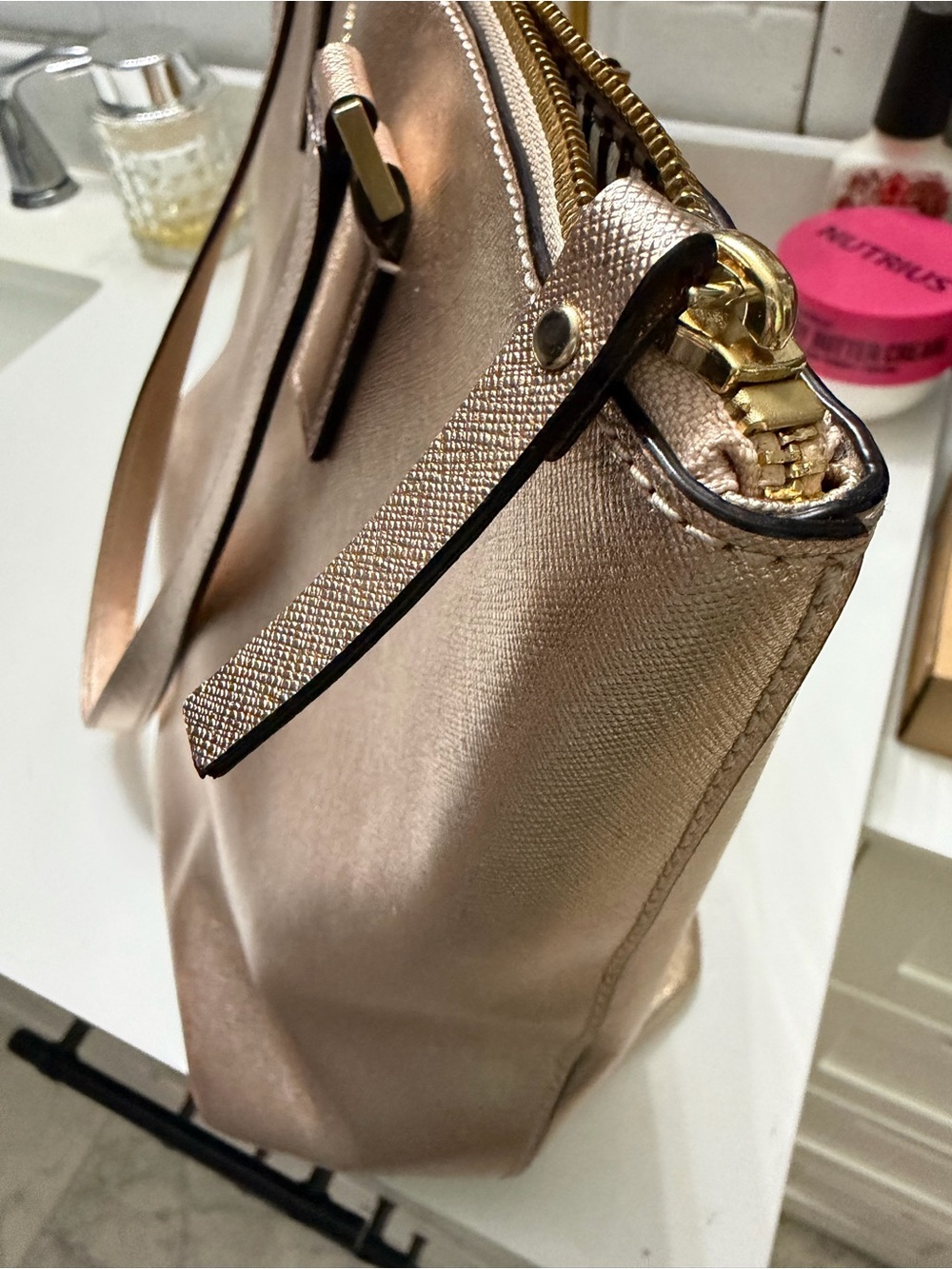 Kate Spade Cameron Street Lucie Tote in Metallic Rose Gold Finish - Picture 8 of 8
